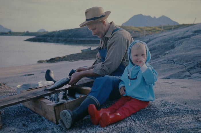 Rita-og-farfar-i-Horsdal-1970